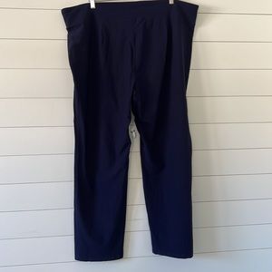 Eileen Fisher Women Size 3x Stretch Crepe Pull on pants Washable Navy